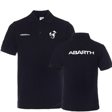 summer Mens Brands Male Abarth polo shirt Short Sleeve Casual Solid Color cottone tops fashion clothes 2024 - buy cheap