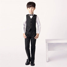 Conjunto de blazer formal infantil de 3 a 10 anos, roupa formal para meninos com camisa, colete e calça, estilo cavalheiro, novo, 2018 2024 - compre barato