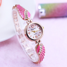 2019 chaoyada niñas princesas encantadoras alas de Ángel relojes de pulsera de cuarzo estudiantes niños bonitos diamantes relojes de moda a prueba de agua 2024 - compra barato