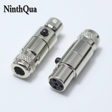 Mini xlr conector de microfone de metal, adaptador pequeno xlr 4 p para cabo od5mm, 1 peça 2024 - compre barato