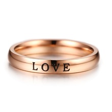 Fashion Rose Gold Silver Color 3mm Rings For Women Charm Lover's Rings Party Wedding Engagement Men Ring Jewelry Size 6 7 8 2024 - buy cheap