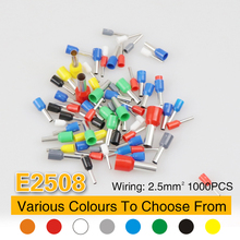 1000PCS E2508 Wire Crimp Connector Terminator Conector Eletrico Terminais Tubular Connector Terminale Cable Terminales Set 2024 - buy cheap