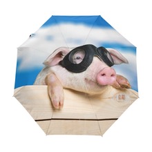 Creative Flying Pig Umbrella Automatic Women Rain Umbrellas  Folding Compact Men Umbrella 2024 - buy cheap