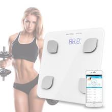 Bluetooth весы тела Ванная комната весы тела Стекло умный бытовой электронный цифровой пол Вес баланс ожирения ЖК-дисплей Дисплей 2024 - купить недорого