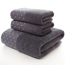 3PCS Cotton Bath Towel Set High Absorbent Bathing Towel Face Towel Home Hotel Towels Set 2024 - buy cheap