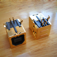 100 шт. Высокое качество DIY 3U "Золотое покрытие USB 2,0 B Тип гнездо интерфейс принтера 2024 - купить недорого