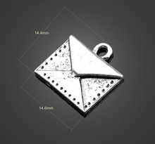 200 шт античные серебряные подвески в виде конверта-DIY ювелирные изделия ожерелье браслет серьги Модные аксессуары 14,6 мм x14.4мм 2024 - купить недорого