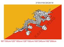 KAFNIK,free shipping 90x150cm/128*192cm/160*240cm/192*288cm big flags Bhutan Flag for Indoor Outdoor Decorative 2024 - buy cheap