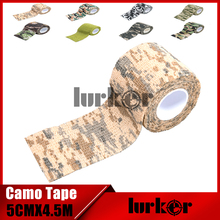 Camuflaje del ejército para exteriores, cinta de camuflaje duradera, envoltura impermeable para lente de cámara de rifle Airsoft, 5cm x 4,5 m 2024 - compra barato