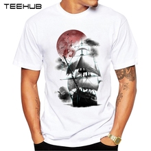 TEEHUB-Camiseta de manga corta con estampado de velero para hombre, camisa Hipster de diseño con cuello redondo, diseño moderno, 2019 2024 - compra barato