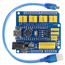 Placa de extensão mini-usb nano 3.0, placa de desenvolvimento com cabo usb + placa de extensão nano io compatível com arduino 2024 - compre barato