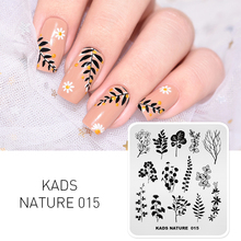 Manicure Stamp Nail Template Spring Plants Green Leaves Stamping Plates Printer Stencil Nail Art Tools Design Template 2024 - buy cheap