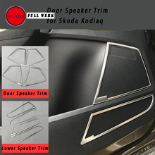 4pcs/set Stainless Steel Car Styling Door Speaker Trim Frame Decoration Cover Sticker for Skoda Kodiaq Interior Accessories 2024 - buy cheap