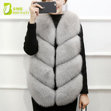 Fashion Winter Women Fur Vest Thick Warm Faux Fox O-Neck Short Fur Coat Women Fur Jacket Outwear Femmel 4XL 2024 - buy cheap