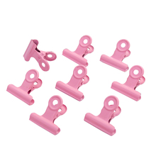 Bonito estilo simples retro rosa metal redondo cauda clipe kawaii estudante escritório decorativo clipes suprimentos presente da escola papelaria 2 pçs 2024 - compre barato