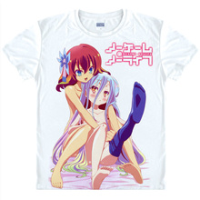 Camiseta japonesa de anime sem game no life, camiseta de manga kawaii, camiseta cosplay de sora shiro e de desenhos animados, 40997062138 camisetas 430 2024 - compre barato
