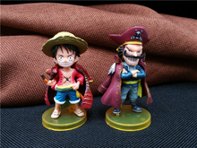 Фигурки героев японского аниме Luffy vs Gol D Роджер, игрушки Q Version, 2 шт./компл. 6 см 2024 - купить недорого