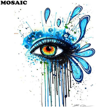 5D DIY custom foto Diamond Painting Full Square painting With Diamonds Picture Of Rhinestone Mosaic"eye"Decor Home Wall Sticker 2024 - buy cheap