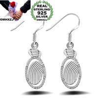 OMHXZJ-pendientes de plata de ley 925 ovalados para mujer, aretes con personalidad a la moda, para fiesta, boda y boda, YE359 2024 - compra barato