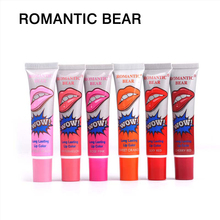 Batom romântico bear em 6 cores, maquiagem vermelha, mágica fosca, brilho labial de longa duração, impermeável 2024 - compre barato