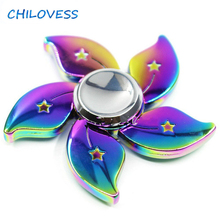 Rainbow EDC Zinc Alloy Hand Spinner Flowers Fidget Spinner Finger Metal UFO Finger spinner Anxiety Stress Toy Gift 2024 - buy cheap