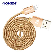 NOHON 1m 3ft Metal Braided USB Data Sync Fast Charging Cable for iPhone 5 5S 6 6S 7 8 Plus X XS Max XR iPad 4 mini 2 3 USB Cable 2024 - buy cheap