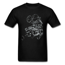 Cool Men T Shirt Car Supercharged V8 Engine T-shirt GTR Super Fashion 2019 Male Streetwear Black Cotton Tshirt Graphic Tops Tees 2024 - buy cheap