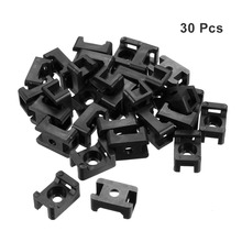 UXCELL Black 30Pcs 5mm Hole Width Electrical Cable Tie Mount Base Saddle Type Wires Holder Nylon Cord Management Multi-Used 2024 - buy cheap