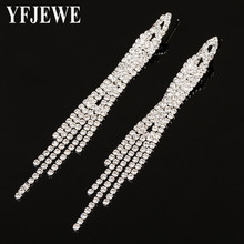 YFJEWE Top Quality Bridal Gold Rhinestone Crystal Earings Wedding Party Dangle Drop Earrings Jewelry E414 2024 - buy cheap
