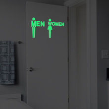 Adesivos de parede luminosos para homens e mulheres, adesivos criativos que brilham no escuro para decoração de casa e banheiro 2024 - compre barato