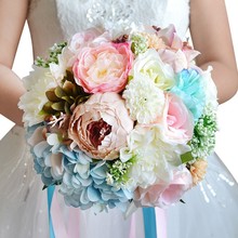 Real Photo Crystal Rose Bouquets De Casamento Da Dama de Honra Nupcial Diamantes Artificiais Buquê de Flores Com Fita De Seda E Cristal 2024 - compre barato