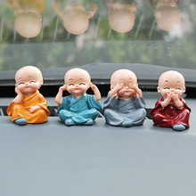 4Pcs/Set The Little Monk For Home Decorations Figurines Car Decor 2024 - buy cheap