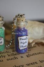 12pcs/lot Glass BOTTLE Necklace  Nightmare Before Christmas  Deadly Nightshade 2024 - buy cheap