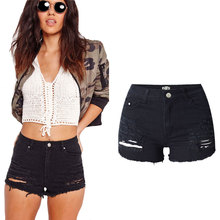 Hot Hole New Jean Shorts Women Casual Denim Black High Waist Feminino Summer Loose Short Femme Pantalon Corto bermuda feminina 2024 - buy cheap