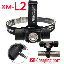 2 in 1 USB Rechargerable XM-L2 LED Head Lamp Front Bike Lamp Bicycle Light  4 Modes Flashlight Head Light Cycling Riding Lamps 2024 - buy cheap