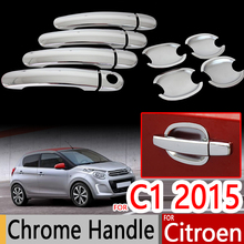 for Citroen C1 2015-2017 Accessories Chrome Door Handle Covers 2016 Chromium Styling Sticker Exterior Decoration Car Styling 2024 - buy cheap