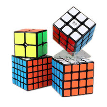Qiyi XMD 4 Cubes Set Combination Suit Magic Cube Set Include 2x2 3x3x3 4x4x4 5x5x5 Black Cube for Brain Training Children's toys 2024 - buy cheap