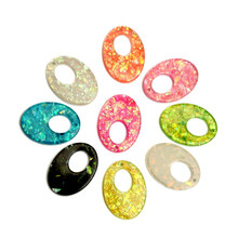 18x25mm resina misturada transparente estilo oval artesanato decoração fundo plano cabochão enfeites álbum de recortes acessórios diy 2024 - compre barato