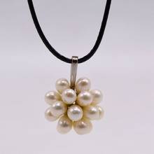 Fashion pearl flower pendant, natural freshwater pearl, pearl pendant, ladies leather cord necklace 2024 - buy cheap