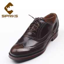Sipriks-zapatos clásicos para hombre, calzado Oxford, italiano, personalizado, Goodyear, con cordones, trajes para caballero, zapatos planos formales europeos 2023 - compra barato