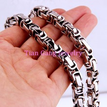 7"-40" Cool 8MM 316L Stainless Steel Silver Color Byzantine Sigle Link Chain Cowboy Men's Necklace or Bracelet Bangle 2024 - buy cheap
