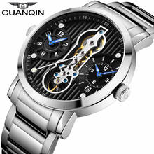 New GUANQIN Mechanical Men Watches Creative Automatic Skeleton Men Watch Tourbillon Wrist Sapphire Waterproof Watch Men 2024 - buy cheap