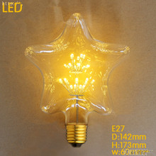 Star Heart Shape 2W LED Bombilla Edison Lamp Light Bombillas Vintage Light Bulb Lamp Edison Bulb Ampoules Decoratives 2024 - buy cheap