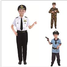 Children's Halloween Costumes Fantasia Disfraces Boys police Costumes Kids police Lawyer doctor Cosplay pilot fireman Cosplay 2024 - buy cheap