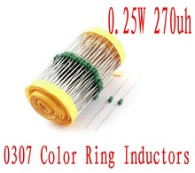 3000Pcs 0307 Color ring inductance 1/4w DIP Inductor 270uh 271 Axial Lead Inductors 0.25W 2024 - buy cheap