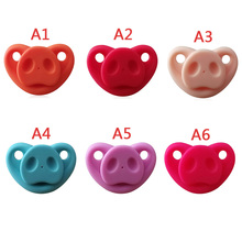 Baby Pacifier Whole Silicone Newborn Baby Orthodontic Dummy Pacifier Nipple Infant Kids Silicone Teat Pig Nose Nipple SootherY M 2024 - buy cheap