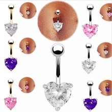 Hot Sale Surgical Steel Dangle Navel Rings Heart Navel Bars Fashion Gold Belly Button Ring Sexy Body Piercing Jewelry Gifts 2024 - buy cheap