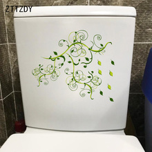 Zttzdy adesivo de decoração para casa e banheiro, 23.7x19.7cm, cobertura de flor, videira, wc 2024 - compre barato