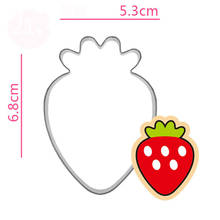 1pc stainless steel Strawberry cookie cutter metal fruit cutters cake decorative mold kitchen tools 2024 - buy cheap