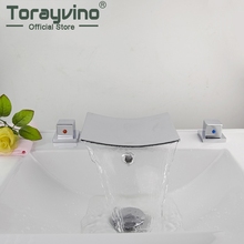 Torayvino-grifo de latón macizo para bañera, mezclador de bañera, cascada, Caño montado en cubierta, grifos mezcladores de Ducha 2024 - compra barato